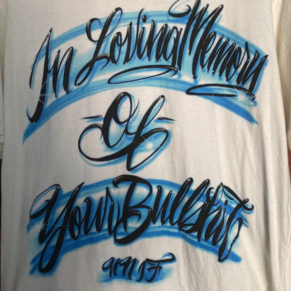UNIF "In loving memory of your bullshit" airbrush style graphic SIZE M. - Picture 3 of 3